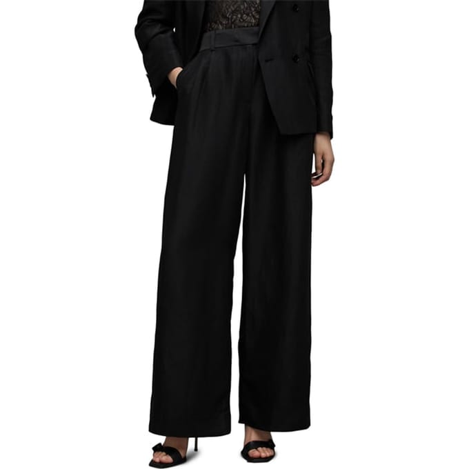 AllSaints Eve Trouser Black Maat: W31 | Wijde Broeken Outlet | Dames | Zwart