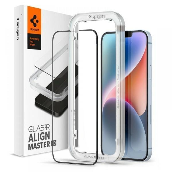 Spigen AlignMaster Geschikt voor Apple iPhone 17e / 16e / 14 / 13 / 13 Pro - 9H Tempered Glass Screen Protector - Case Friendly - Gemakkelijke Installatie
