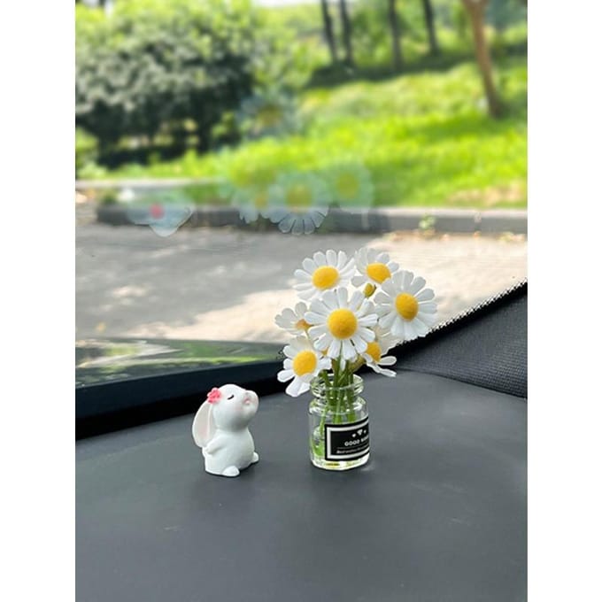 1 stuks Auto Ornament Mini Vaas Bloem Interieur Decoratie Middenconsole Decoratie one-size wit