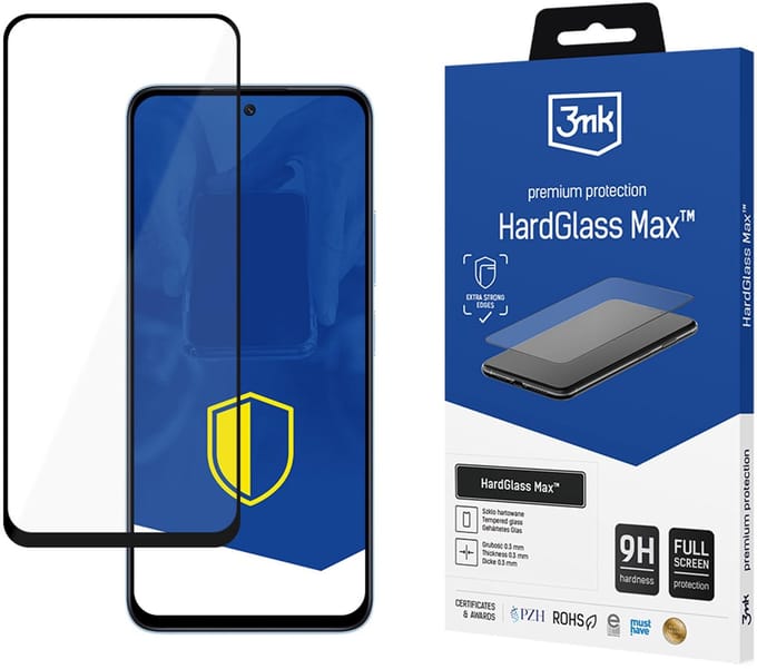 3Mk Hardglass Max Schermbescherming Voor Xiaomi Redmi 12 Met Lijmtechnologie