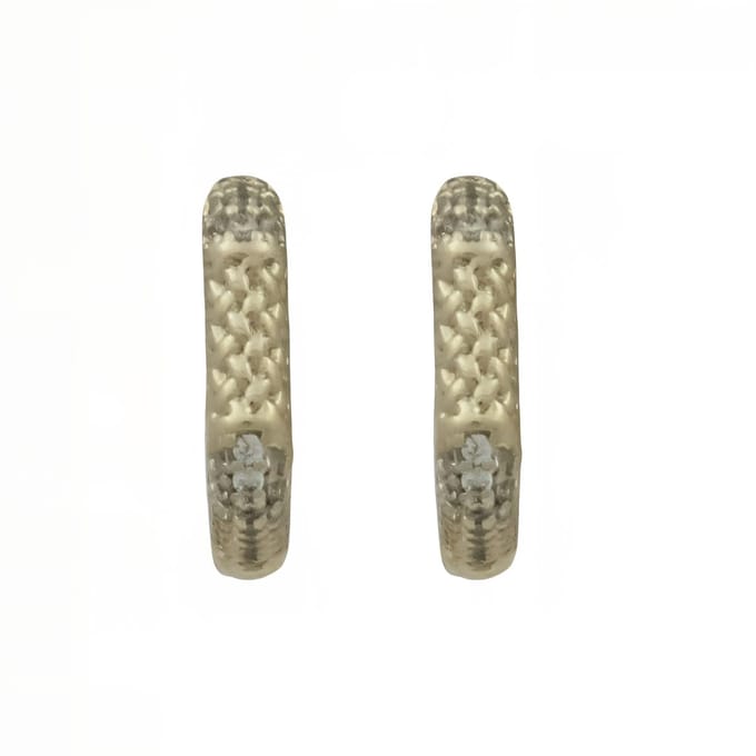 Stipp Hoop Earrings Gold 14K