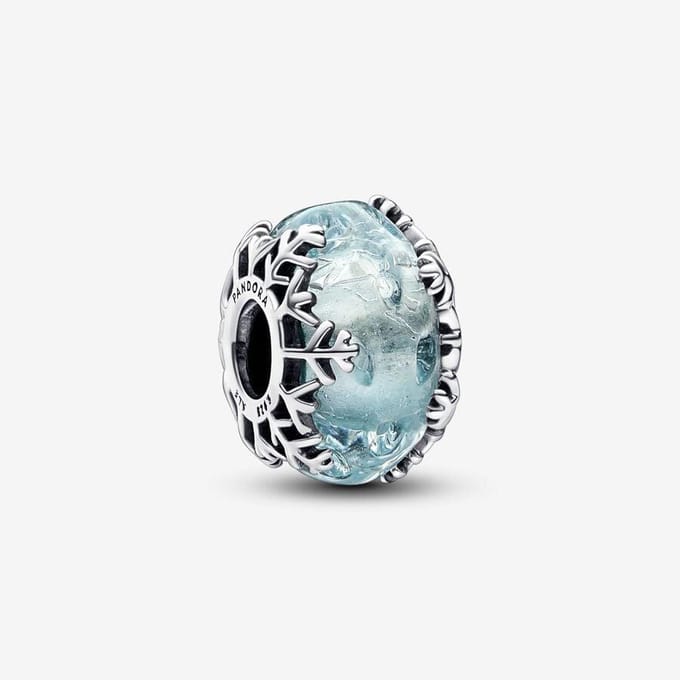 Pandora Bedel Sneeuwvlok Murano glas 792377C00
