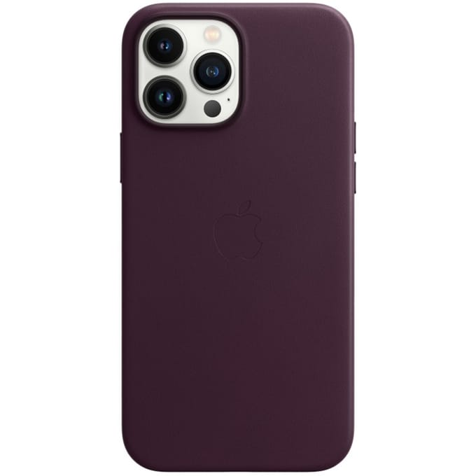Leather Backcover MagSafe voor de Apple iPhone 13 Pro Max - Dark Cherry