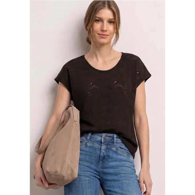 Gestructureerd gemengd shirt