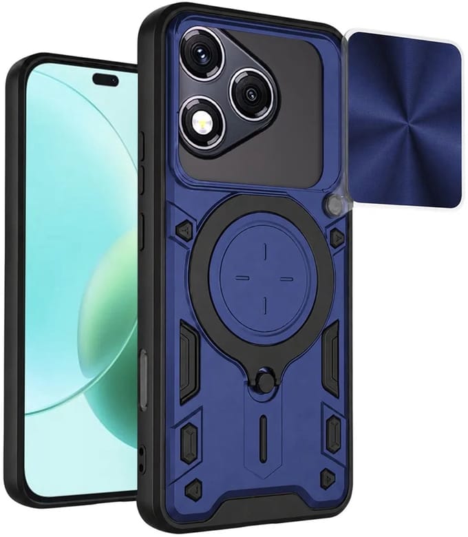 Hoesje geschikt voor HONOR 400 Lite - Techsuit CamGuard Pro Back Cover - Blauw