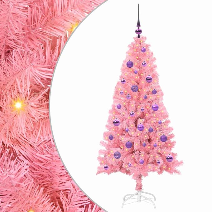 vidaXL - Kerstboom - Roze - 150 - cm - PVC
