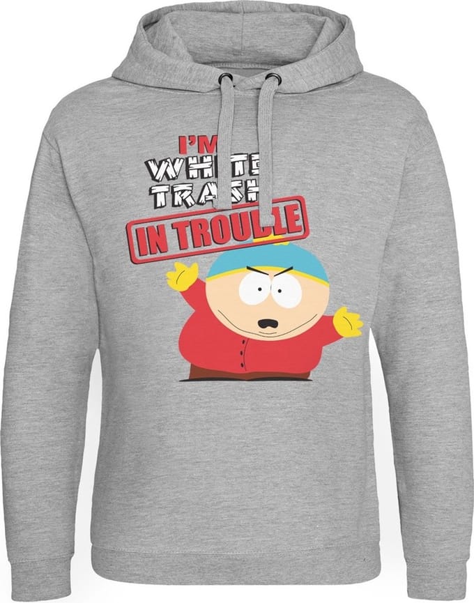 South Park I'm White Trash In Trouble Epic Hoodie Heather-Grey
