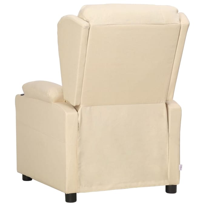 vidaXL - Fauteuil - verstelbaar - stof - crèmekleurig