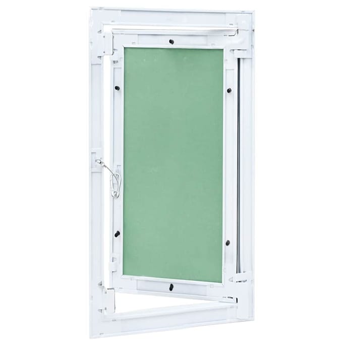 vidaXL - Access - Panel - Groen - en - Zilver - 35 - x - 55 - cm - Aluminium - en - Gipsplaat