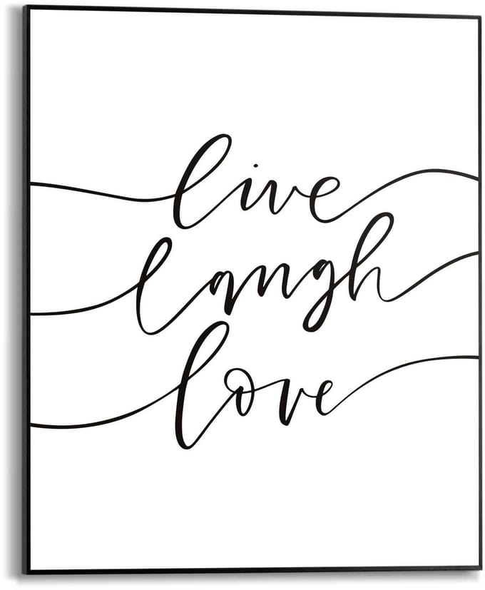 Schilderij Live laugh love - 50 x 40 - Hout - REINDERS