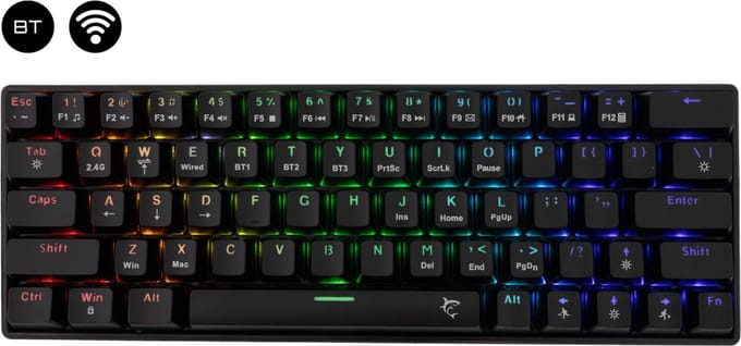 White Shark - KAIKEN-US - Gaming Toetsenbord - Zwart - RGB