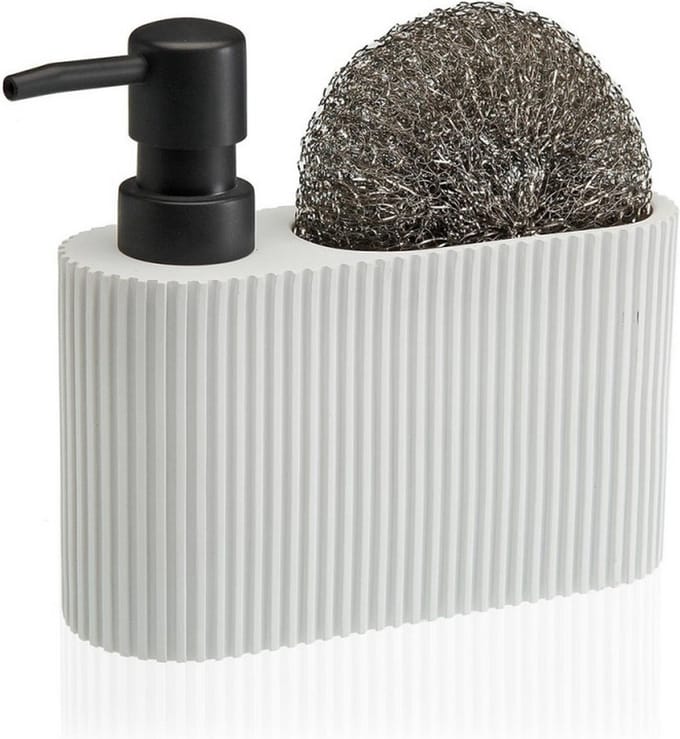 2-in-1 zeepdispenser voor het aanrecht | Versa | Wit | Hars Keramisch