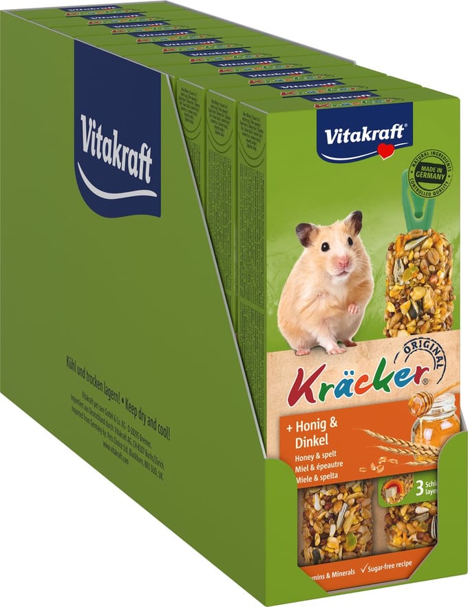 Vitakraft Kräcker Original voor Hamsters met Honing en Spelt - 10x2 stuks (20 stuks)