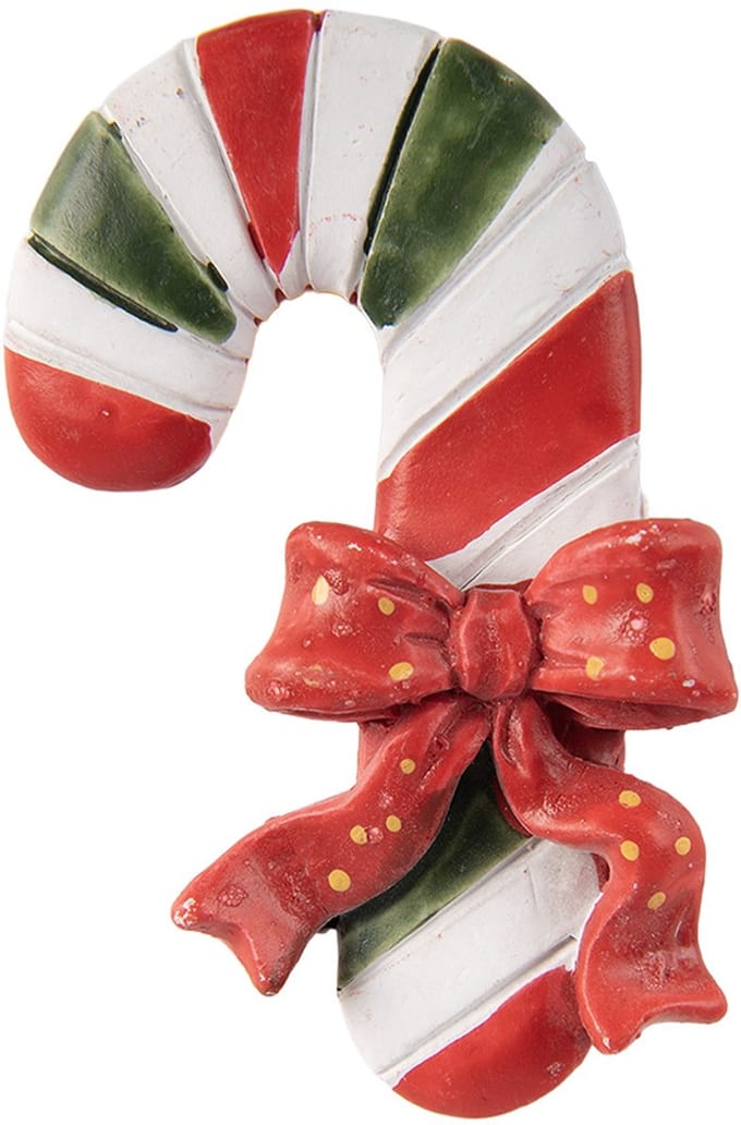 Clayre & Eef Magneet Zuurstok 5x1x9 cm Rood Kunststof