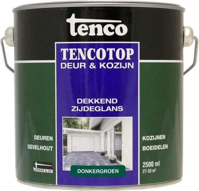 Tenco Tencotop Deur & Kozijn Beits Zijdeglans Donkergroen 2,5l