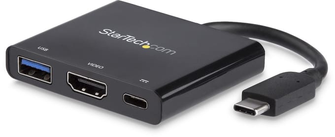 StarTech.com USB-C to 4K HDMI Multifunction Adapter with Power Delivery and USB-A Port