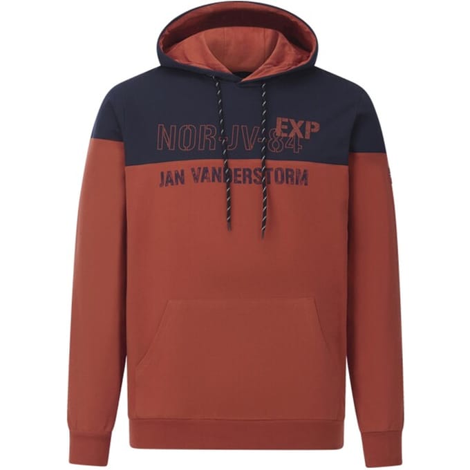 Jan Vanderstorm herren Sweatshirt - 52/54 - donkerrood - Plus Size