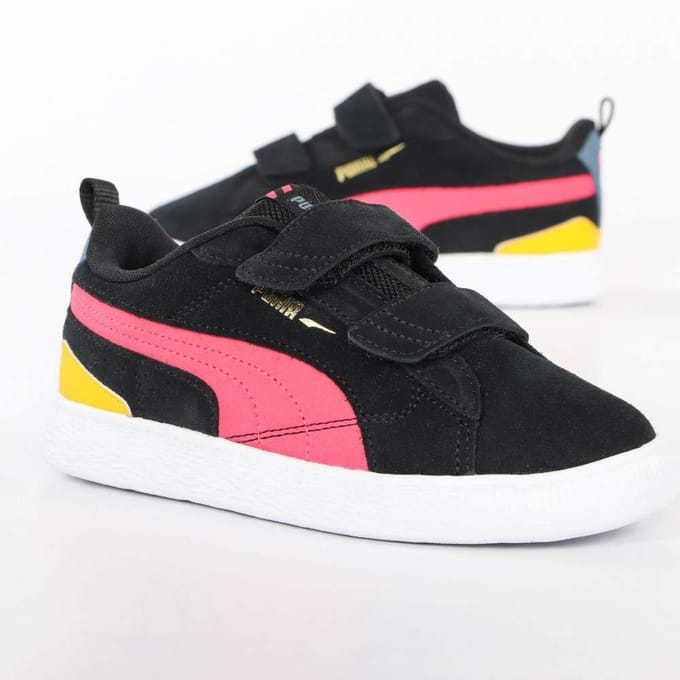 Puma meisjessneakers van suède met blokpatroon LF V PS