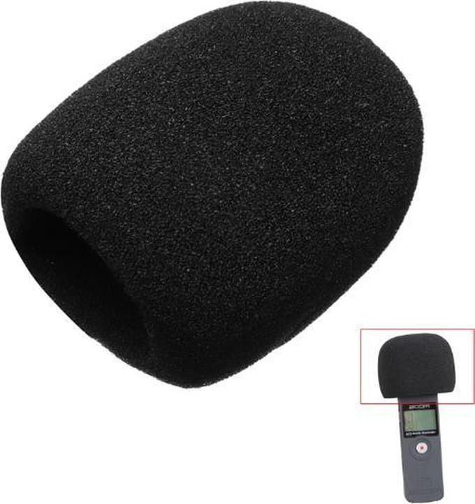 Microfoon Windkap - Microfoon - Cover - Plopkap - Cap - Windshield - 70x70mm - Zwart - 5 stuks