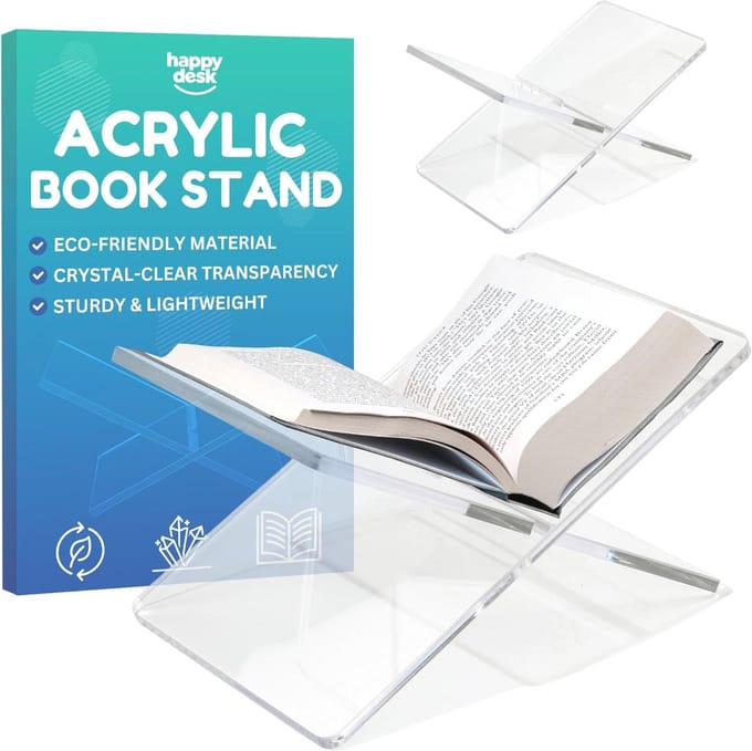 Verstelbare transparante acryl kookboekhouder