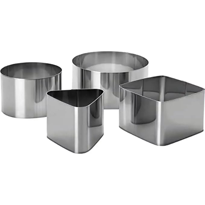 Set van 18" roestvrijstalen gebaksringen Lacor