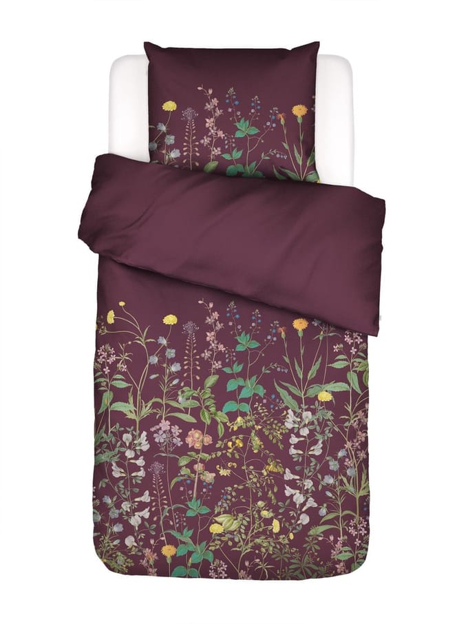 Essenza Augustina Dekbedovertrek Mauve wine - Eenpersoons – 140x200/220 cm