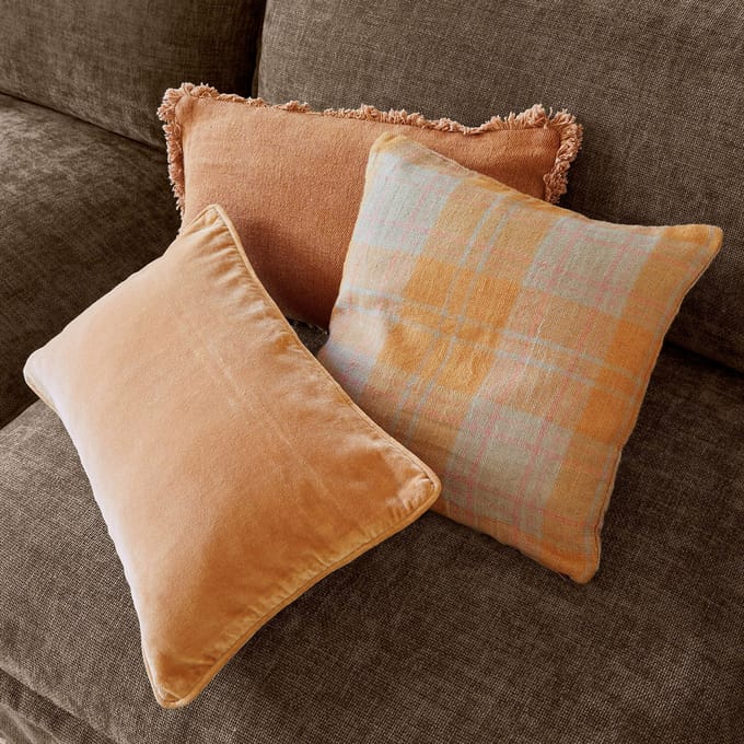 LOBERON Kussenhoes set van 3 Léonille terracotta