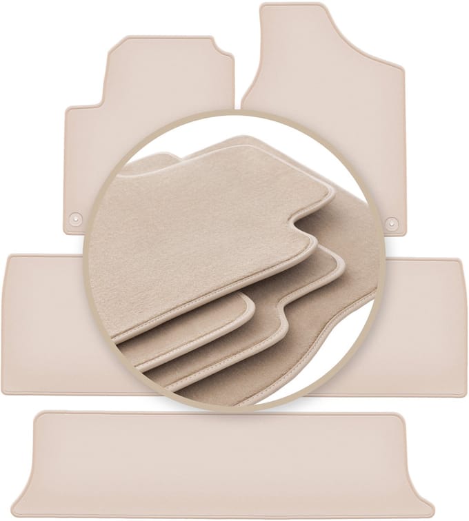 PREMIUM beige matten voor: Ford Galaxy MK1 minivan 1995-2006