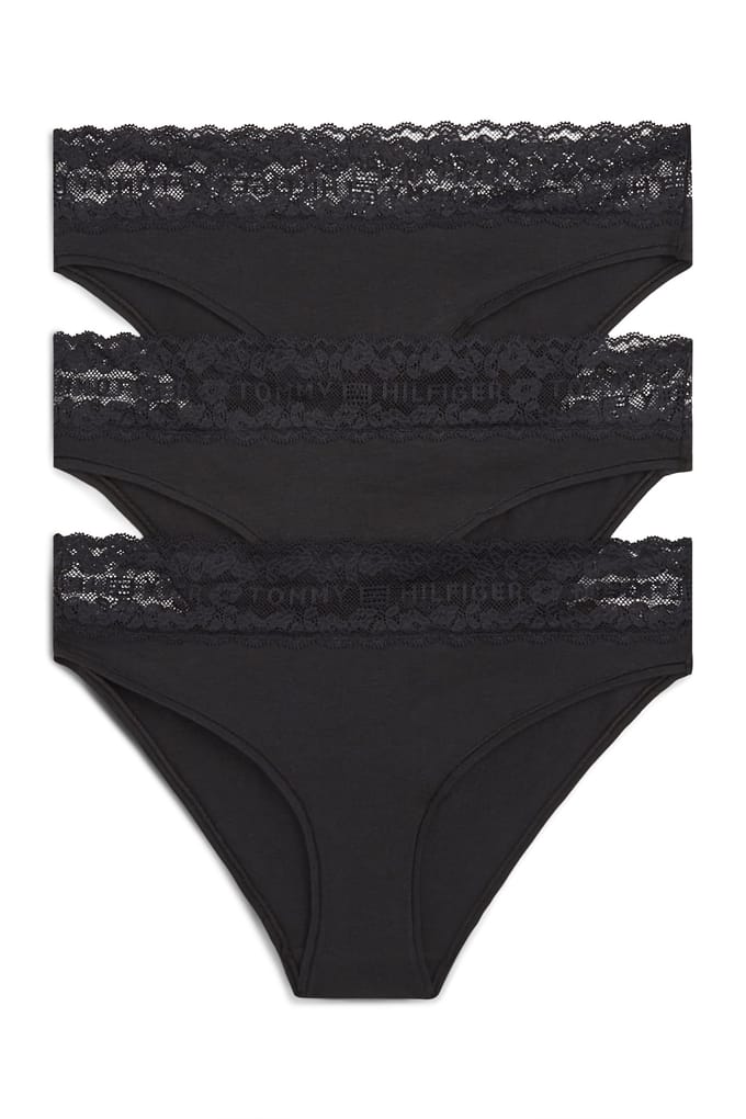 Tommy Hilfiger 3-pack Bikini Black/black/black Größe: S | Unterhosen Outlet | Damen | Schwarz