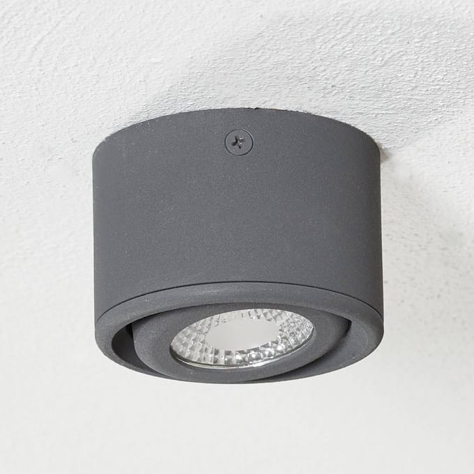 Fabas Luce Kantelbare kop - LED downlight Anzio, antraciet