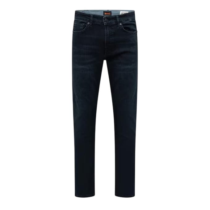 Boss Herenjeans Delaware, donkere wassing, slim fit (Donkerblauw)