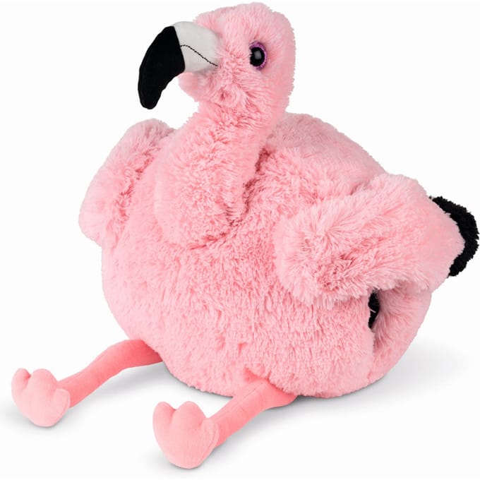 Noxxiez handwarmer - knuffel - kussen - flamingo