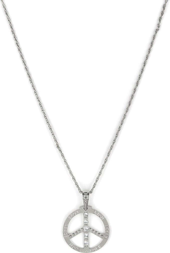 Vegaoo - Hippie peace and love ketting voor volwassenen