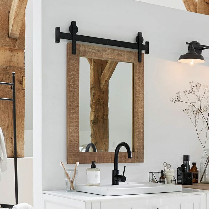 LOBERON Spiegel Taylors Island bruin/zwart