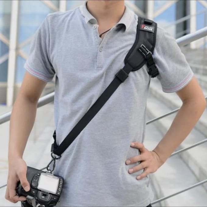 Focus F-1 Quick Rapid Schouder Sling Riem Nekband voor Camera SLR DSLR – Schouderband - Camera Strap – Schouderriem - Nek Strap - Stabilisator