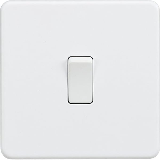 Schroefloze Lichtschakelaar 230V - Mat Wit - Modern Ontwerp