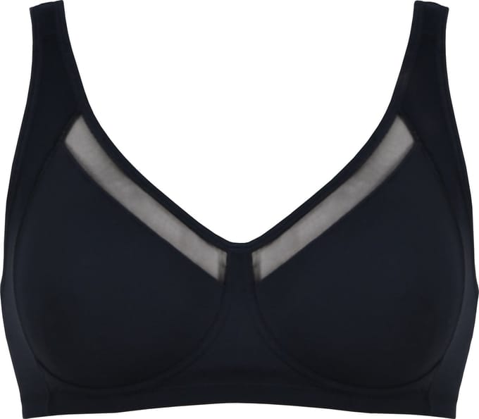 Naturana - Soft bh met meshrand - 5504 - Zwart - 80C