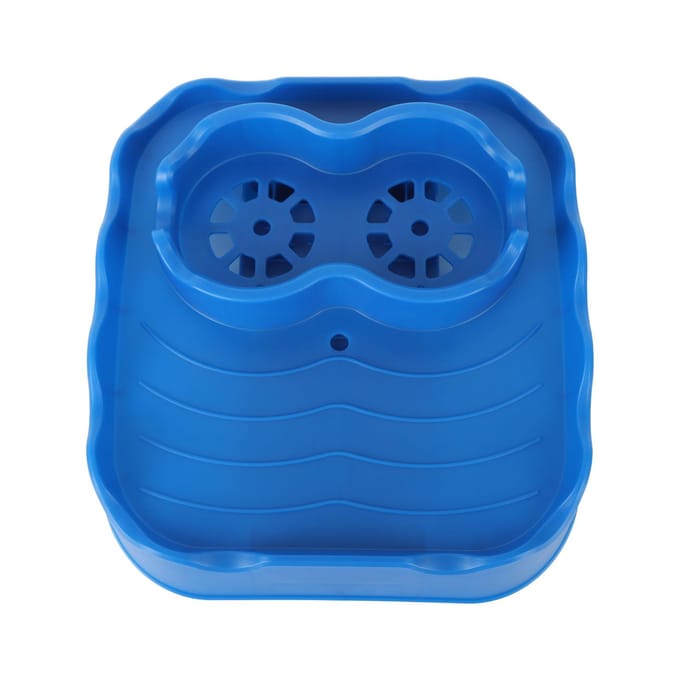 Hottub Tafelblad met Afvoergaten Antislip Verstelbare Hottub Bijzettafel voor Zwembaden SPA blauw
