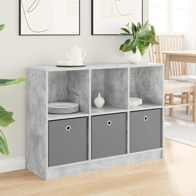 vidaXL - Dressoir - Beton - Grijs - 102 - x - 32 - x - 73,5 - cm
