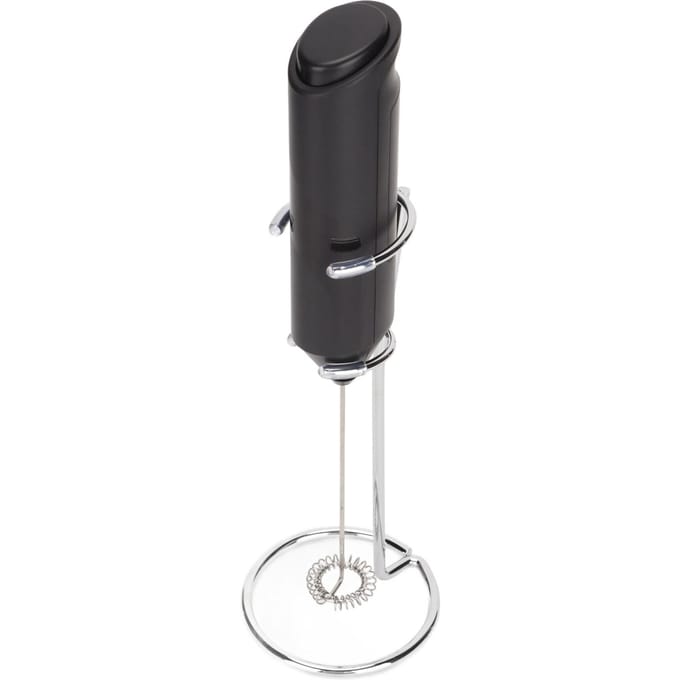 Handmelkopschuimer RVS Upgrade Elektrische Klopper Drankmixer met Beugel voor Koffie gray