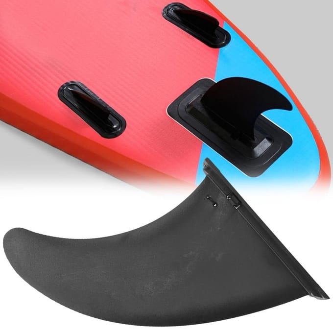 Plastic Afneembare Opblaasbare Surfvin Surfen Accessoire voor Kajaks Kano's Roeiboten black