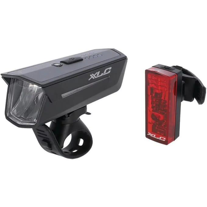 XLC Proxima Pro CL-S25 Fietsverlichtingset - LED Fietslampjes - USB oplaadbaar