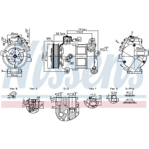 Airco-compressor NISSENS 890596