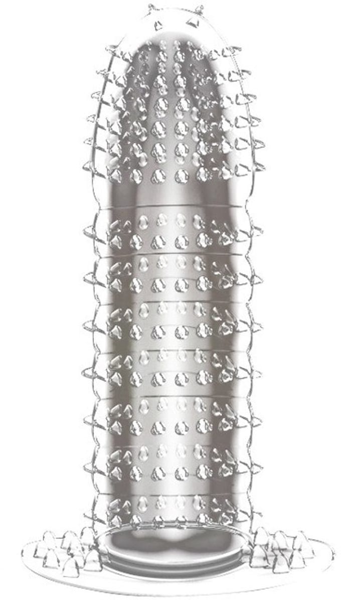 Nooitmeersaai - Penissleeve met bobbeltjes - Siliconen - Transparant - One-size