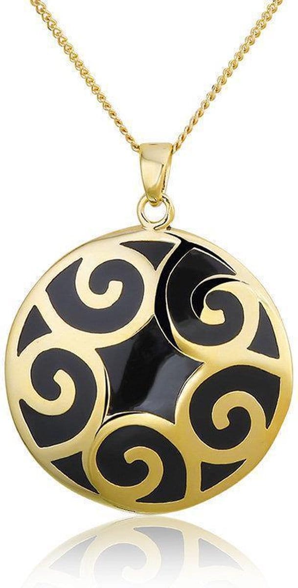 Montebello Ketting Suva - 925 Zilver Verguld - Resin -  Ø30mm - 45cm