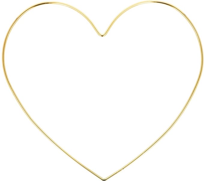 Gouden hart 26x23 cm in metaal - Artemio