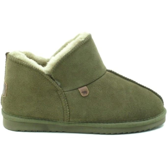 Warmbat Willow Suede Dames Sloffen - Groen