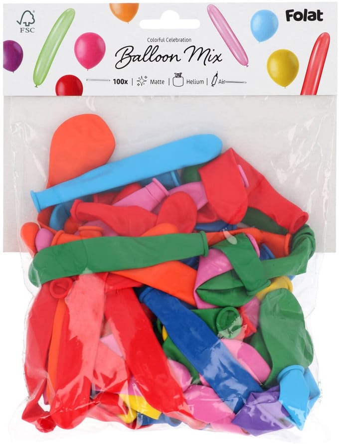 Latexballonnen - Vorm - Stripetastic - Assorti - 100 stuks