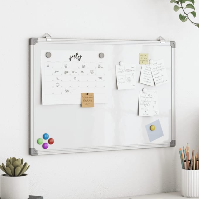 vidaXL - Whiteboard - magnetisch - 60x40x1,7 - cm - aluminium
