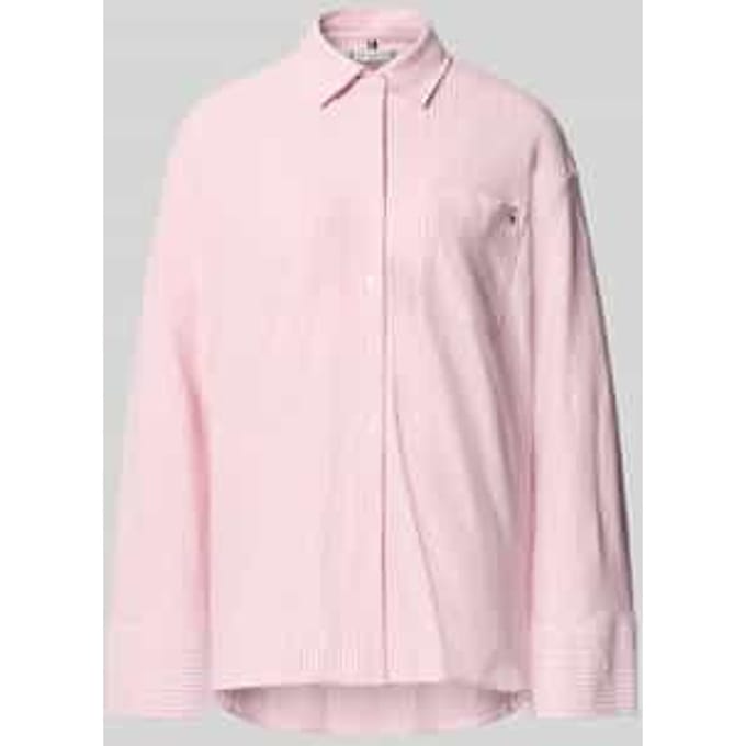 Oversized lange mouw blouse van katoenmix